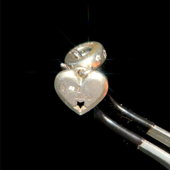 Pandora You Did It, Sky Is The Limit Heart Dangle Charm - Picture 5 of 5